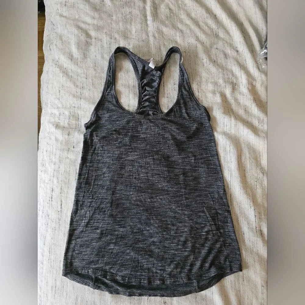 lululemon Charcoal Racerback Essential Tank Top